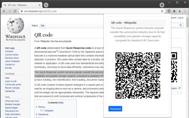 OrigamiQR  from Chrome web store to be run with OffiDocs Chromium online