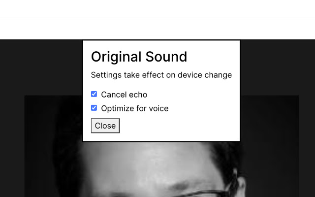 Original Sound  from Chrome web store to be run with OffiDocs Chromium online
