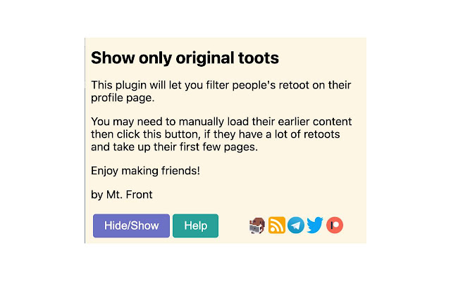 Original Toots Only  from Chrome web store to be run with OffiDocs Chromium online