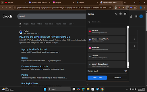 Orrder  from Chrome web store to be run with OffiDocs Chromium online