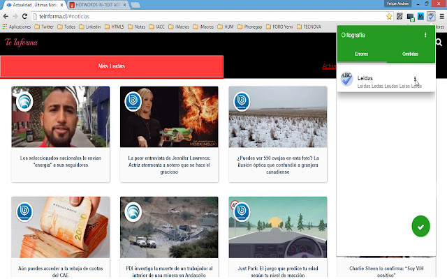 Ortografía  from Chrome web store to be run with OffiDocs Chromium online