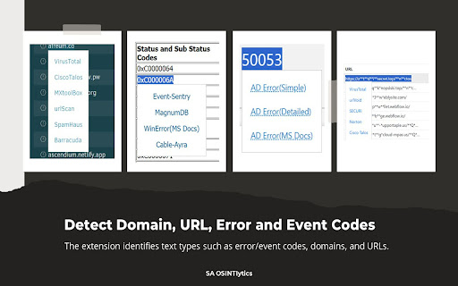 OSINTlytics  from Chrome web store to be run with OffiDocs Chromium online