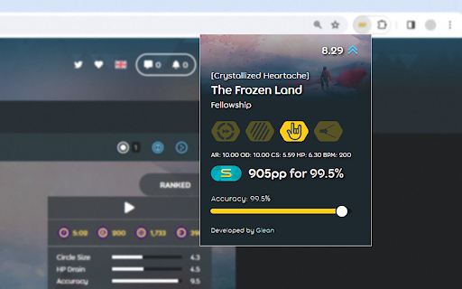 osu! PP calculator  from Chrome web store to be run with OffiDocs Chromium online
