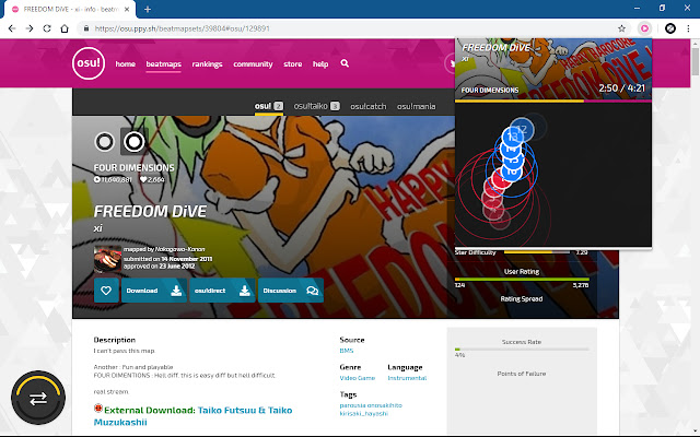 osu! preview  from Chrome web store to be run with OffiDocs Chromium online