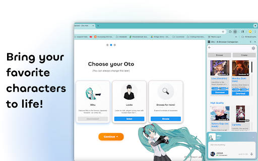 Oto AI Browser Companion  from Chrome web store to be run with OffiDocs Chromium online