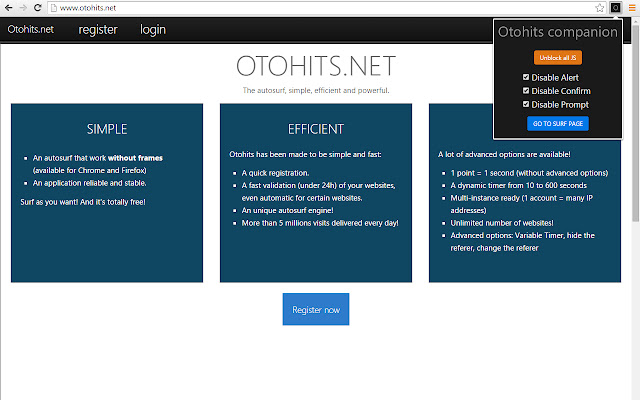 Otohits.net Companion  from Chrome web store to be run with OffiDocs Chromium online