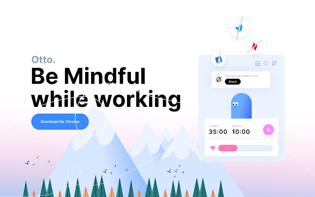 Otto – Pomodoro timer and website blocker  from Chrome web store to be run with OffiDocs Chromium online