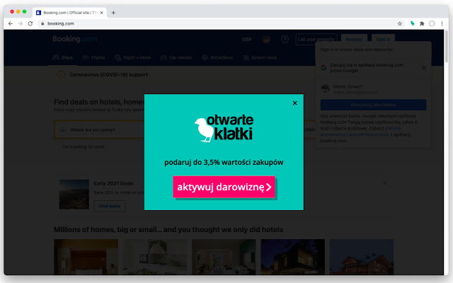 Otwarte Klatki Przypominajka FaniMani.pl  from Chrome web store to be run with OffiDocs Chromium online