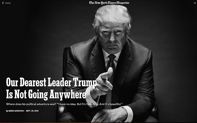 Our Dearest Leader Trump  from Chrome web store to be run with OffiDocs Chromium online