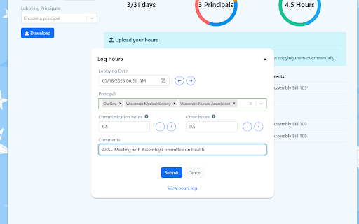 OurGov Hours Importer  from Chrome web store to be run with OffiDocs Chromium online