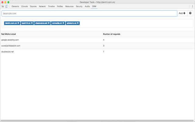 Outgoing Requests Manager  from Chrome web store to be run with OffiDocs Chromium online