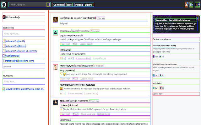 Outline All Elements  from Chrome web store to be run with OffiDocs Chromium online