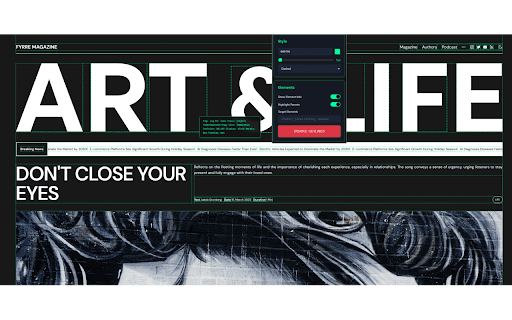 Outliner HTML Element Inspector  from Chrome web store to be run with OffiDocs Chromium online