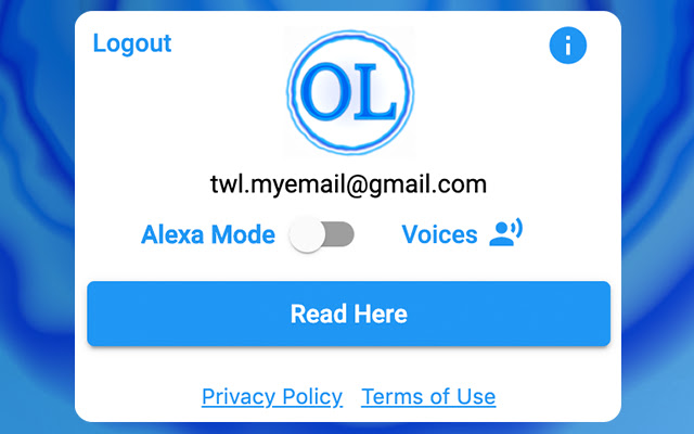 Out Loud Extension  from Chrome web store to be run with OffiDocs Chromium online