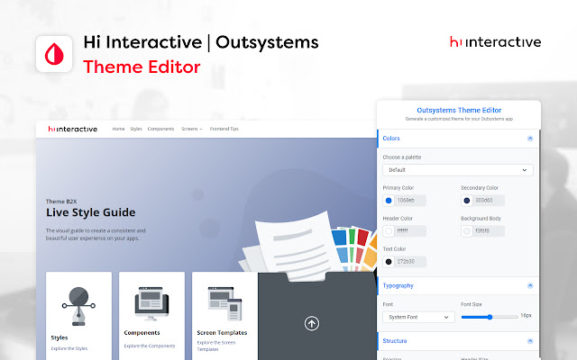 Outsystems Theme Editor  from Chrome web store to be run with OffiDocs Chromium online