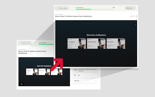 Outsystems Training Page Video Resize  from Chrome web store to be run with OffiDocs Chromium online
