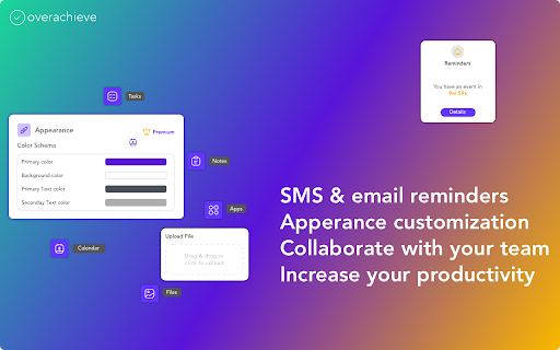 Overachieve  from Chrome web store to be run with OffiDocs Chromium online