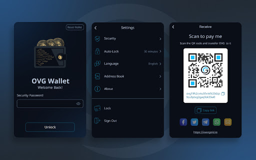 OVG Wallet  from Chrome web store to be run with OffiDocs Chromium online