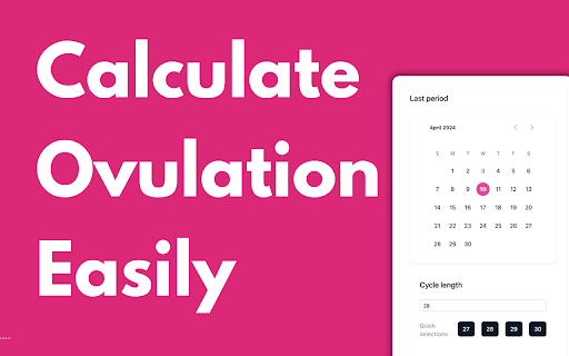 Ovulation Calculator  from Chrome web store to be run with OffiDocs Chromium online