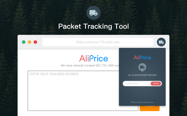 Package tracker  from Chrome web store to be run with OffiDocs Chromium online