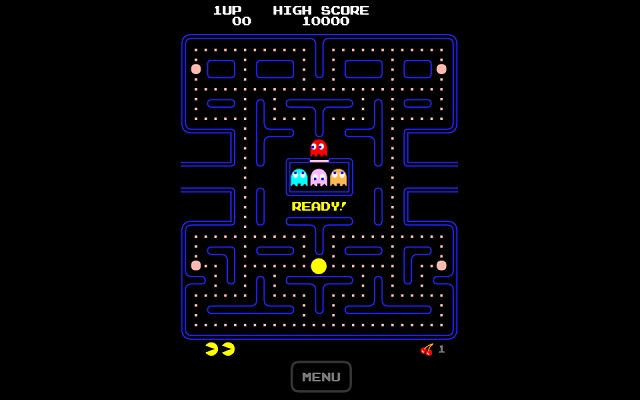 Pacman a pack of 3 pacman heritage games  from Chrome web store to be run with OffiDocs Chromium online