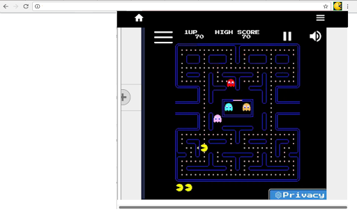 Pacman Classic game  from Chrome web store to be run with OffiDocs Chromium online