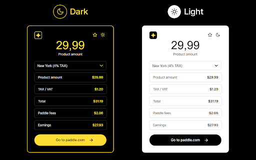 Paddle Fees Calculator  from Chrome web store to be run with OffiDocs Chromium online