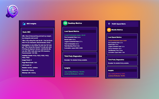 PAGE1 Speed Metrix  from Chrome web store to be run with OffiDocs Chromium online
