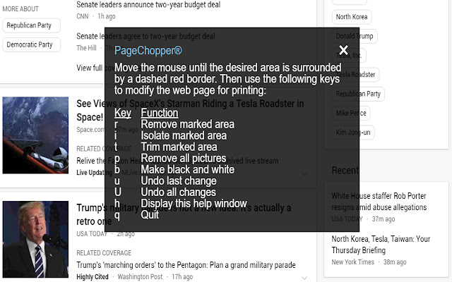 PageChopper  from Chrome web store to be run with OffiDocs Chromium online