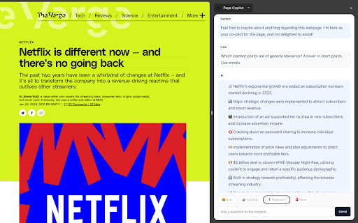 Page Copilot  from Chrome web store to be run with OffiDocs Chromium online