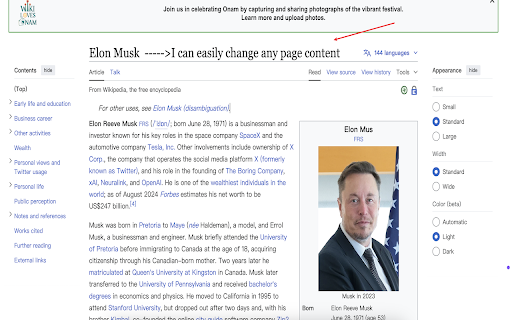 Page Edit Fake Web Page  from Chrome web store to be run with OffiDocs Chromium online