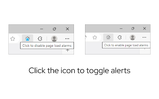Page Load Alarm  from Chrome web store to be run with OffiDocs Chromium online