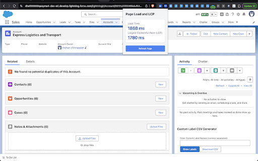 Page Load and LCP Timer  from Chrome web store to be run with OffiDocs Chromium online