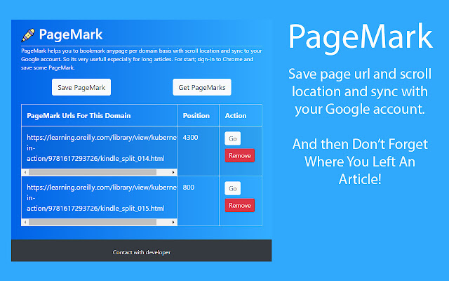 PageMark  from Chrome web store to be run with OffiDocs Chromium online