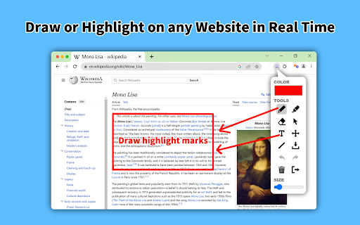 Page Marker Web Paint on Pages  from Chrome web store to be run with OffiDocs Chromium online