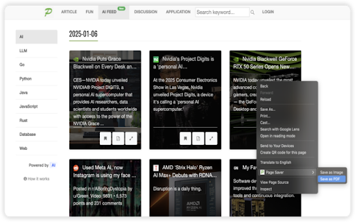 Page Saver Webpage to PDF  Image Converter  from Chrome web store to be run with OffiDocs Chromium online