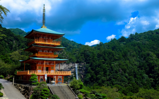 Pagodas Radiant Ascent Amidst Emerald Hills  from Chrome web store to be run with OffiDocs Chromium online