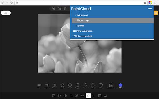 PaintCloud image editor for photos  graphics, and image converter  from Chrome web store to be run with OffiDocs Chromium online