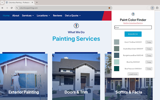 Paint Color Search  from Chrome web store to be run with OffiDocs Chromium online