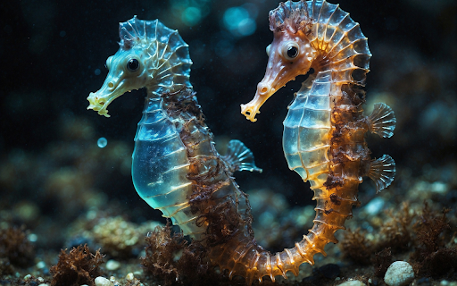 pair of seahorses  from Chrome web store to be run with OffiDocs Chromium online