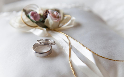 Pair of white gold rings  from Chrome web store to be run with OffiDocs Chromium online