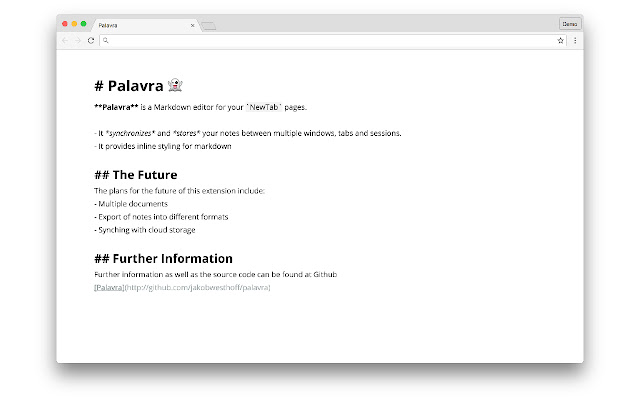 Palavra  from Chrome web store to be run with OffiDocs Chromium online