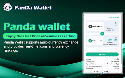 Panda Wallet  from Chrome web store to be run with OffiDocs Chromium online