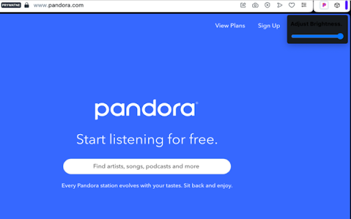 Pandora for Chrome  from Chrome web store to be run with OffiDocs Chromium online
