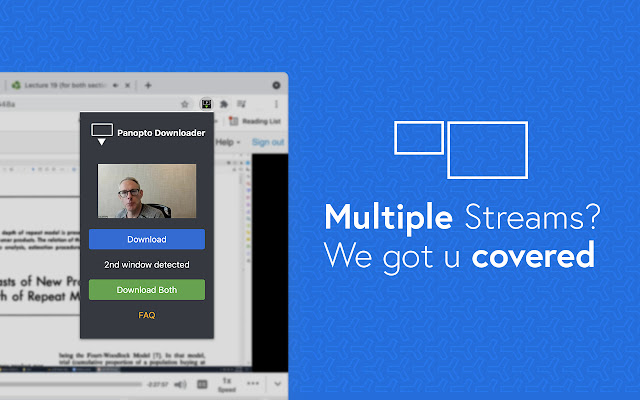 Panopto Lecture Downloader  from Chrome web store to be run with OffiDocs Chromium online
