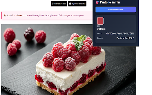 Pantone Sniffer  from Chrome web store to be run with OffiDocs Chromium online