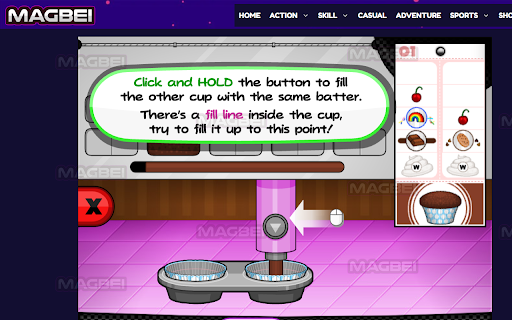Papas Cupcakeria Unblocked Game Launcher  from Chrome web store to be run with OffiDocs Chromium online