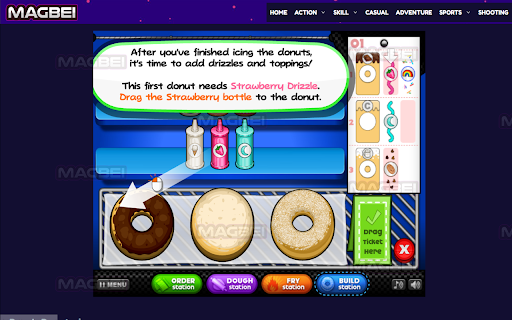 Papas Donuteria Unblocked Game Launcher  from Chrome web store to be run with OffiDocs Chromium online