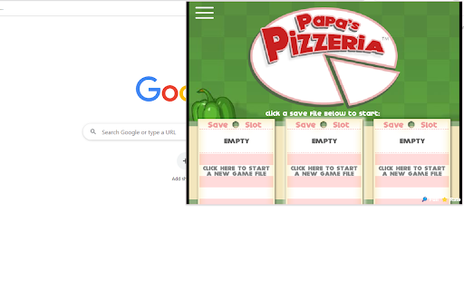 Papa’s Pizzeria Original  from Chrome web store to be run with OffiDocs Chromium online