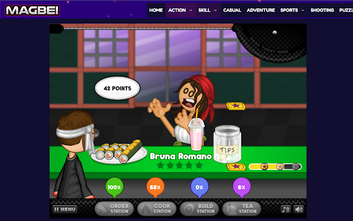Papas Sushiria Unblocked Game Launcher  from Chrome web store to be run with OffiDocs Chromium online